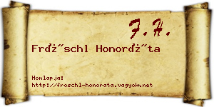 Fröschl Honoráta névjegykártya